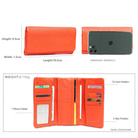 Thumbnail for Women's Genuine Leather Long Wallet For Women -, Wallet , Drestiny , Australia, Black, Canada, FR, Lime, New Zealand, Orange, Pink, Purple, United Kingdom, United States, Wallets , Drestiny , www.shopdrestiny.com